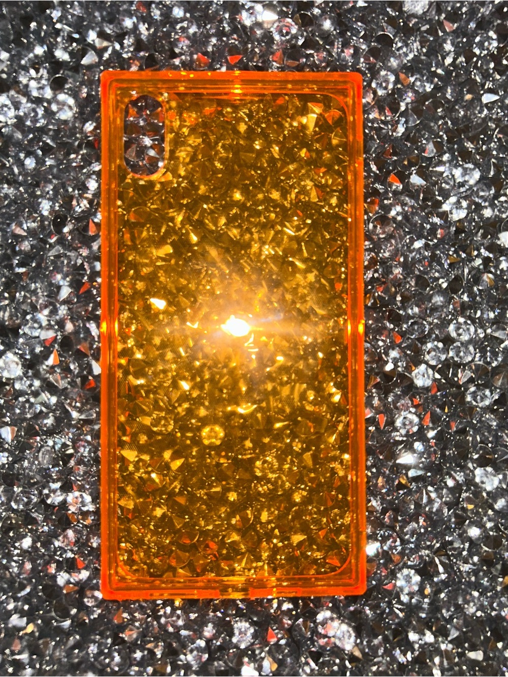 iPhone XS Max Orange Clear TPU Phone Case - Brand Not Shown